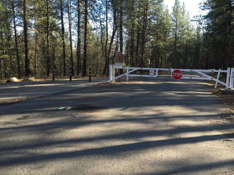 You'll have to pass through this gate at the trailhead for Trail 25. Head to the left to start your outing!