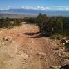 Climbing the never ending jeep road back to the top.