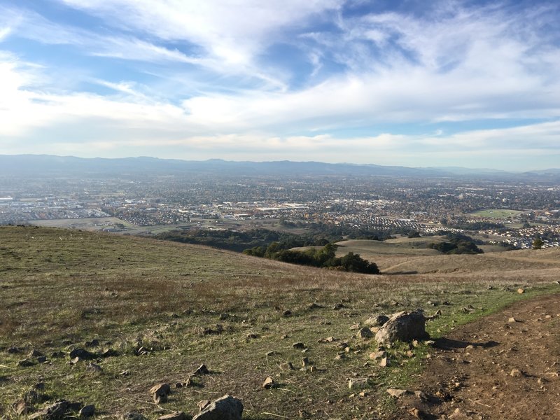 Greater Santa Rosa area. Green field in the upper right is the Sonoma County Fair Grounds Horse Race Track.