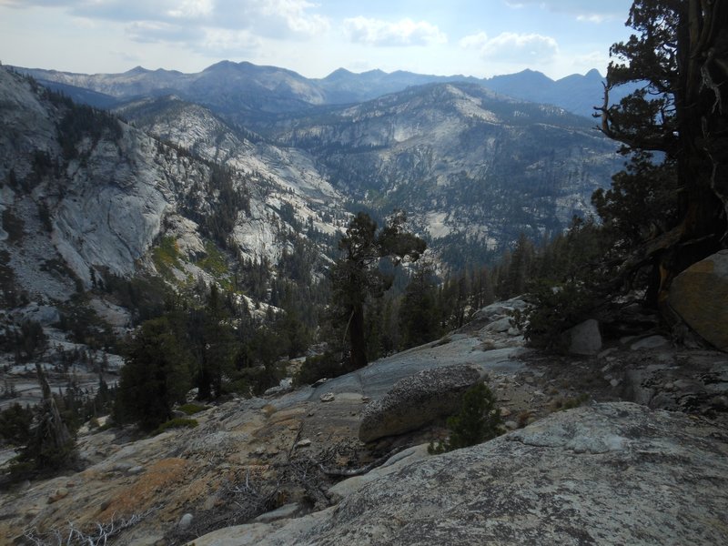 Southwest view towards the Clark Range from the Merced River Shelf.