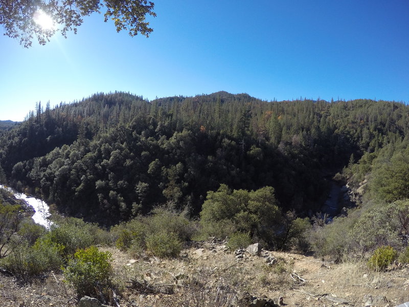 Vista point looking down onto Clear Creek Canyon.