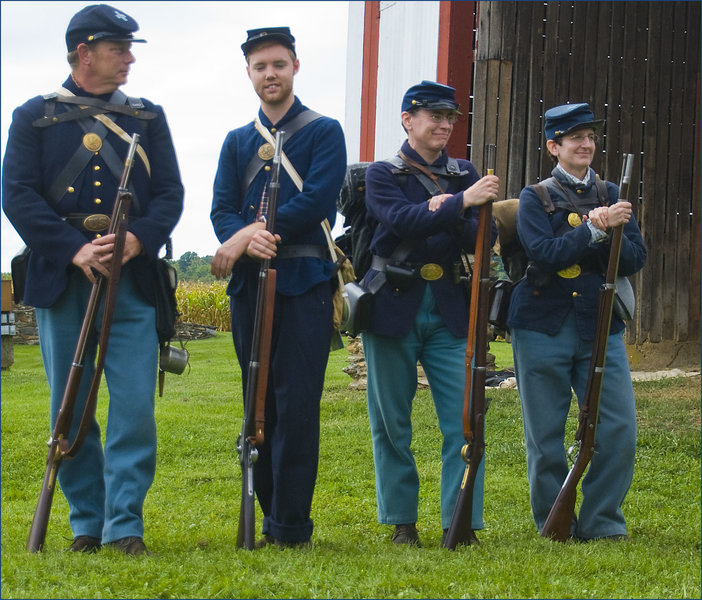 Civil War Re-Enactors -- The Thomas Farm Monocacy National Battlefield (MD) September 2014