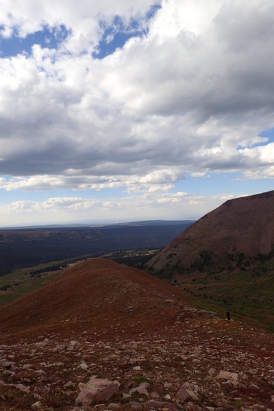 Looking down the West Spur of Gilbert Peak.