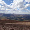 Looking towards Henrys Fork Basin from the talus strewn slope of Gilbert Peak.