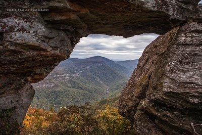 The path behind Big Flat Rock Overlook that takes adventurous hikers up and over the campsite.