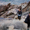 Nearing sunrise and the overlook on the Cactus to Clouds trail.