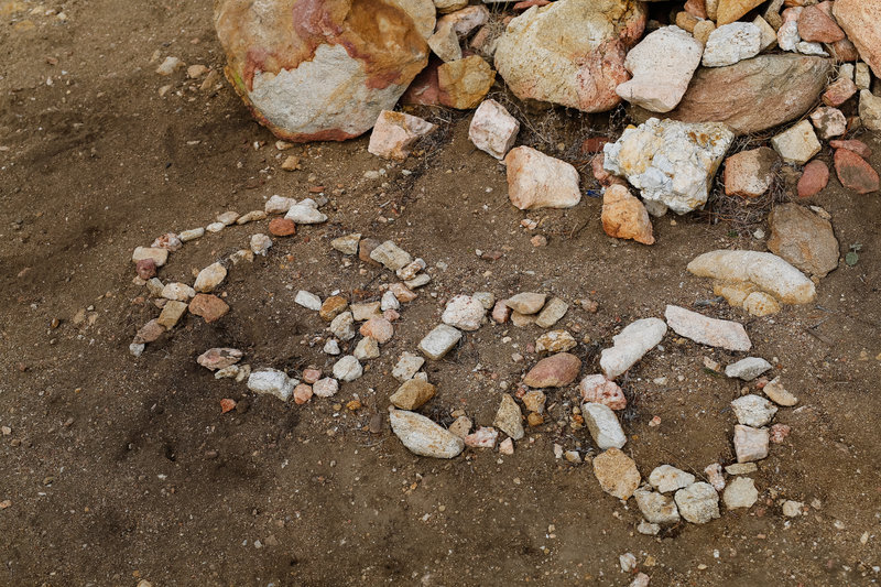 Stone markers to indicate elevation