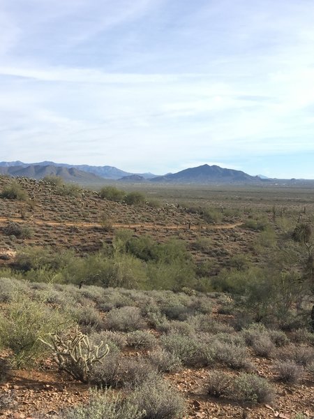 Looking back at Sidewinder Trail.