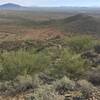 Looking down at Ridgeback Trail.