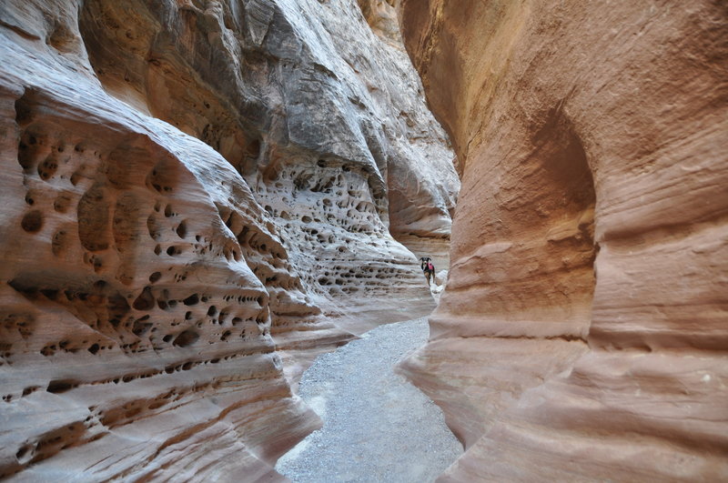 Interesting canyon walls eroded by water.