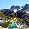 Tents along Snow Lakes Trail.