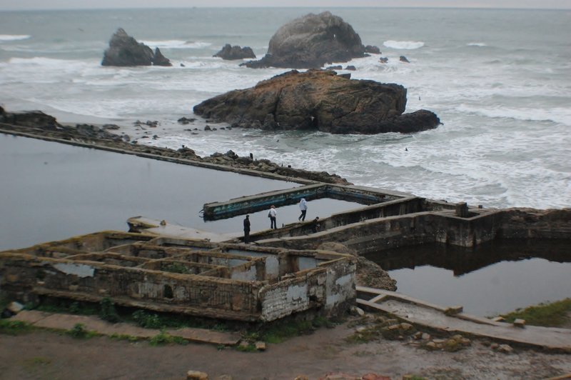 Checking out the Sutro Baths.