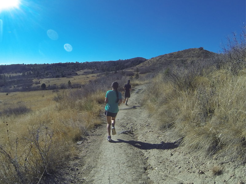 Racers make their way down the Sundance Trail during the NORAD Trail Race.