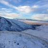 A view down Birch Canyon and out into Cache Valley, including a great view of the Wellsvilles from a knoll above the Smithfield-Birch Canyon Connector Trail.