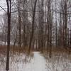 Old cell-phone image of the trail in winter.