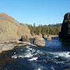 The view from the Bowl & Pitcher Swinging Bridge.