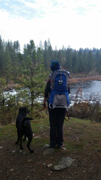 Hiking Trail 25 around the Bowl and Pitcher is more fun with friends.