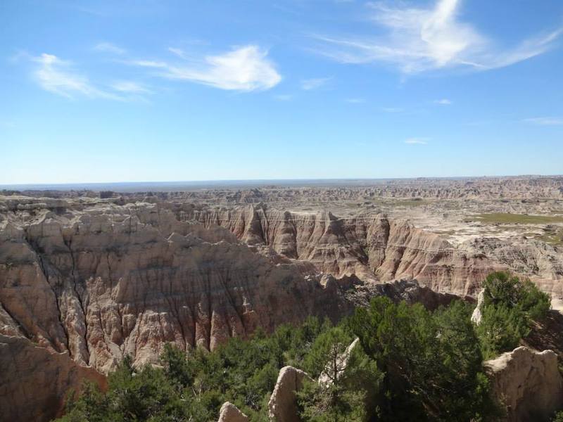 Badlands National Park - Rim Road Overlook.