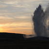 Old Faithful at Sunset