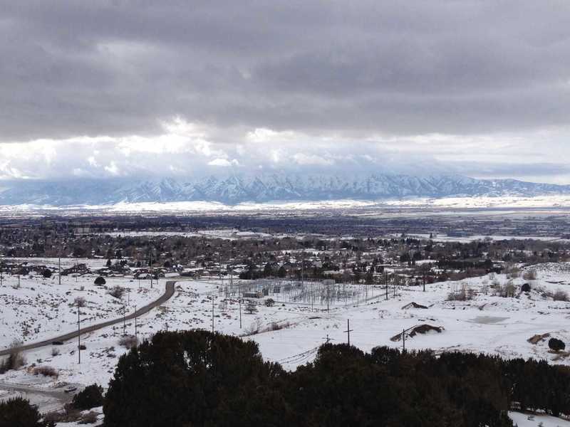 A view of Cache Valley from down lower on the King Nature Park North Ridge Trail