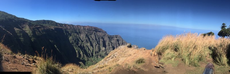 Panorama at the trail end.