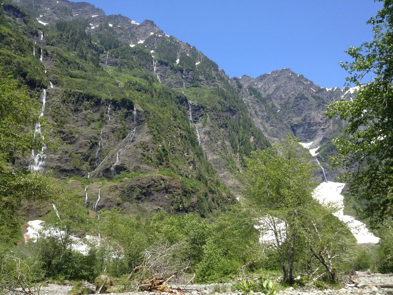 Enchanted Valley waterfalls.