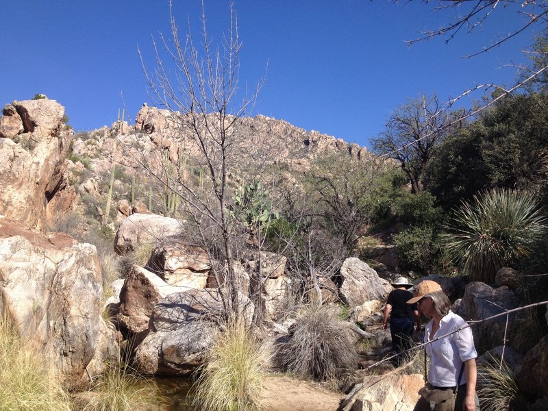 Exploring Romero Canyon.