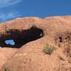 Hole in the rock from the trailhead. Easy hike in the middle of the Phoenix area.