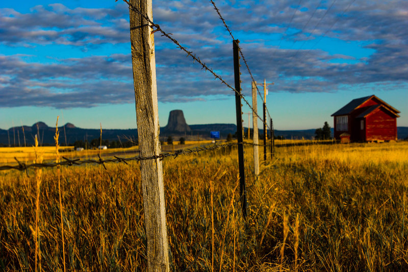 Little schoolhouse just outside of our tipi with a full view of Devil's Tower too.