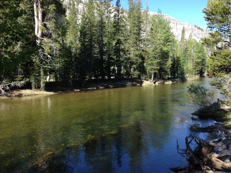 The calm spots are great for wading or fishing!