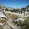 The Simpson Meadow Trail facing north toward the Middle Fork Trail from near Granite Pass.