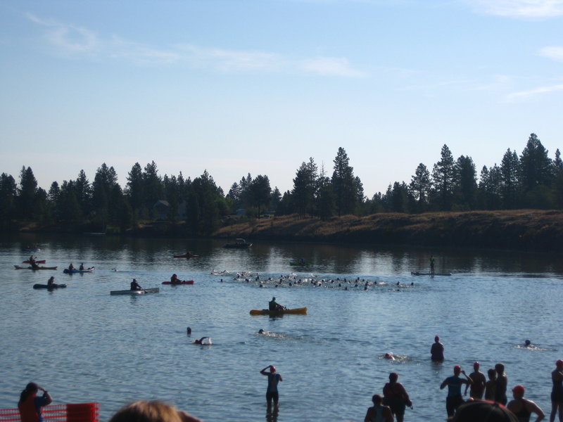 Summer triathlon at Medical Lake