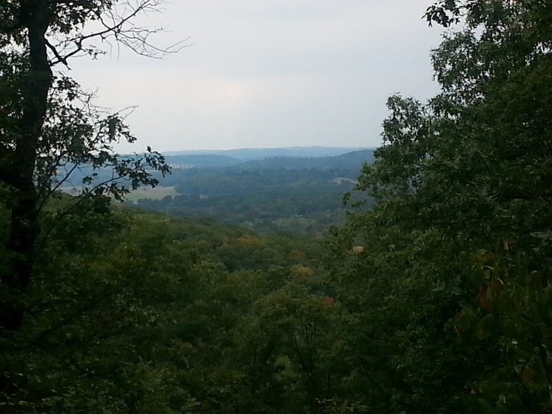 View from lookout on Flint Quarry Trail.