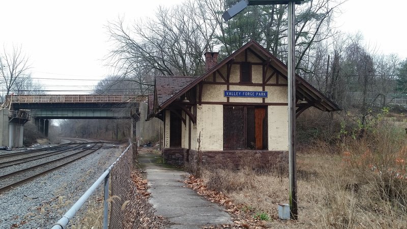 Abandoned train station. The area around the train station is currently closed because of construction of Sullivan's Bridge.