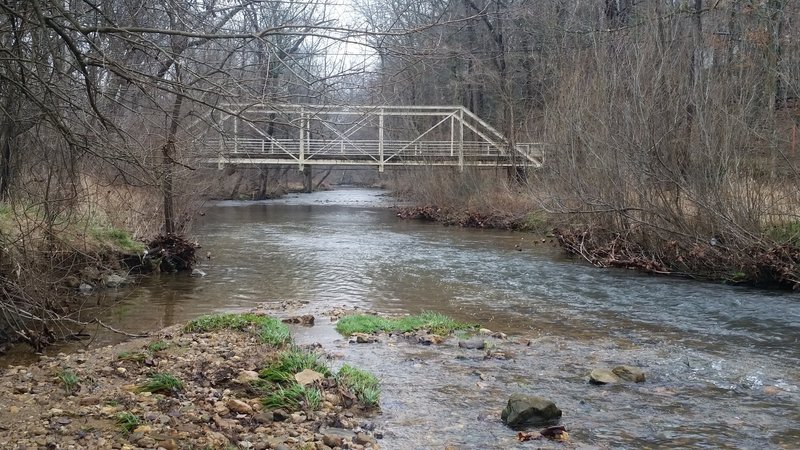 Wilson Road Bridge over Valley Creek just upstream of the trail.