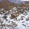 The remains of the house sculptor Urbici Soler lived in while building the statue.