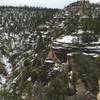 Look carefully and you can see the trail and one cliff dwelling. Look very carefully and you can see dozens of dwellings.