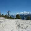 Rocky top of El Cap - View of Half Dome.