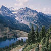 View towards one of the Twin Lakes from the trail to Winchester Mountain Lookout.