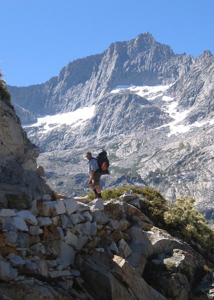 Climbing to Hamilton Lake.