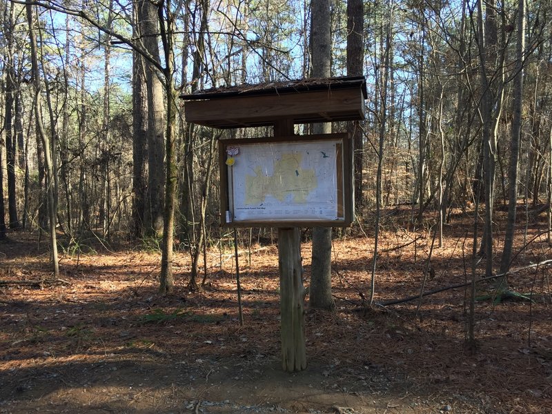 Carolina North Trail Map near intersection of Pumpkin Loop Trail with PSNC Corridor utility easement.