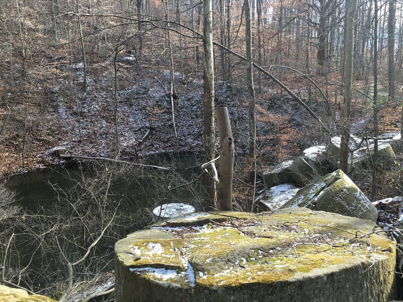 The old quarry that is the highlight of this little spur trail!