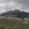 The spectacular Mount Humphreys, as seen from Humphreys Basin, with its dichotomy of colors.