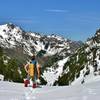 Standing and enjoying the view at Gladys Divide