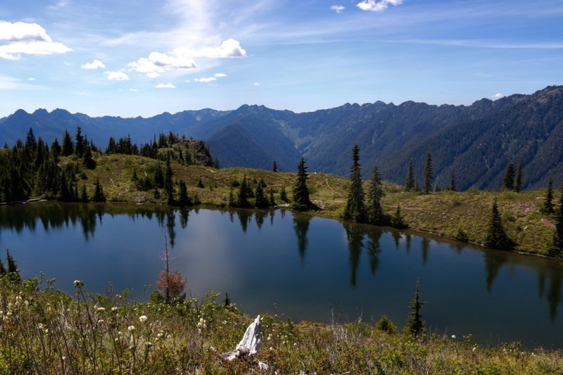 Looking out from Black and White Lakes