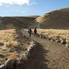 The beginning of the Canyon Trail leads into the bluffs.