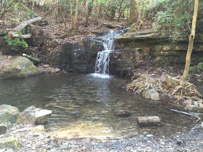 Cascade Falls in the winter.