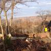 View from 21st St. entrance to Buttermilk Trail.  Also access to towpath by the James River and bridge to Belle Isle.