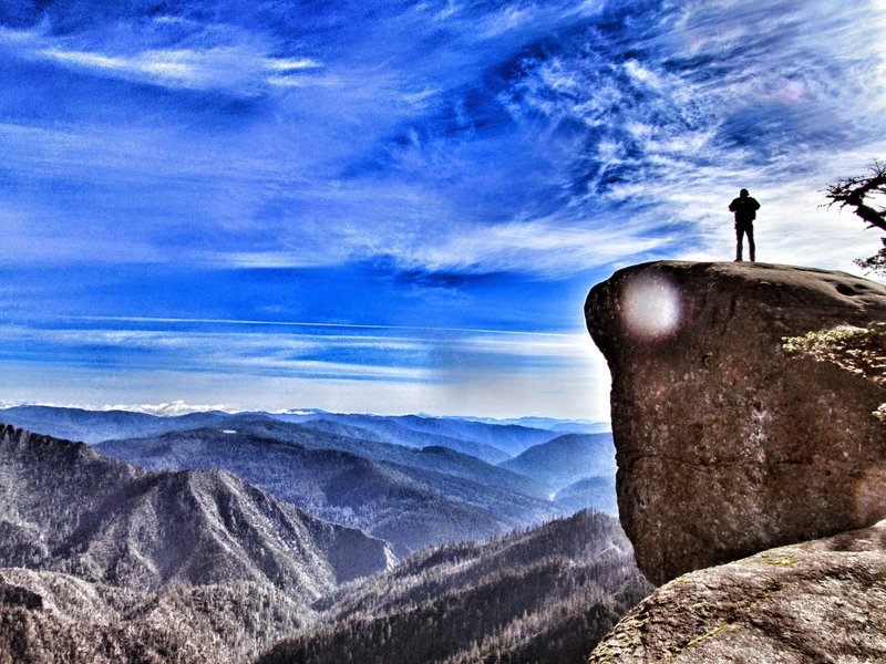 Hanging Rock looms over the Wild Rogue Wilderness, just off trail.