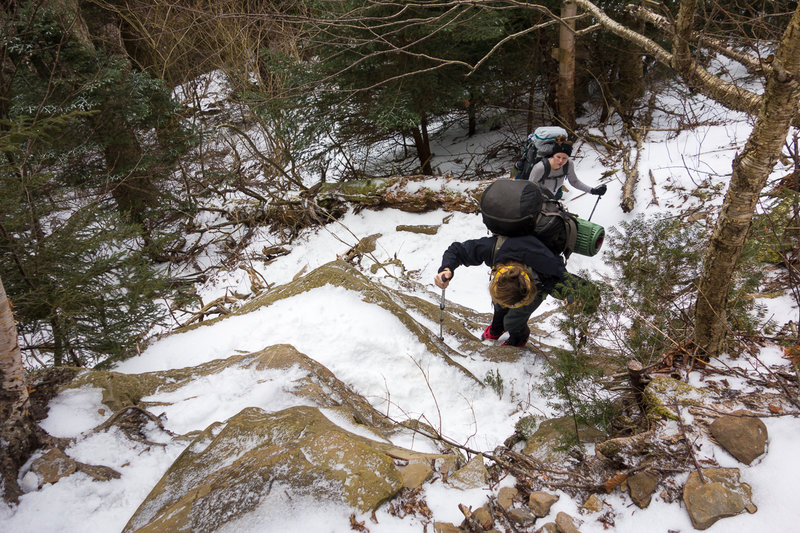 Climbing Plateau Mtn is no easy feat on the Devil's Path!